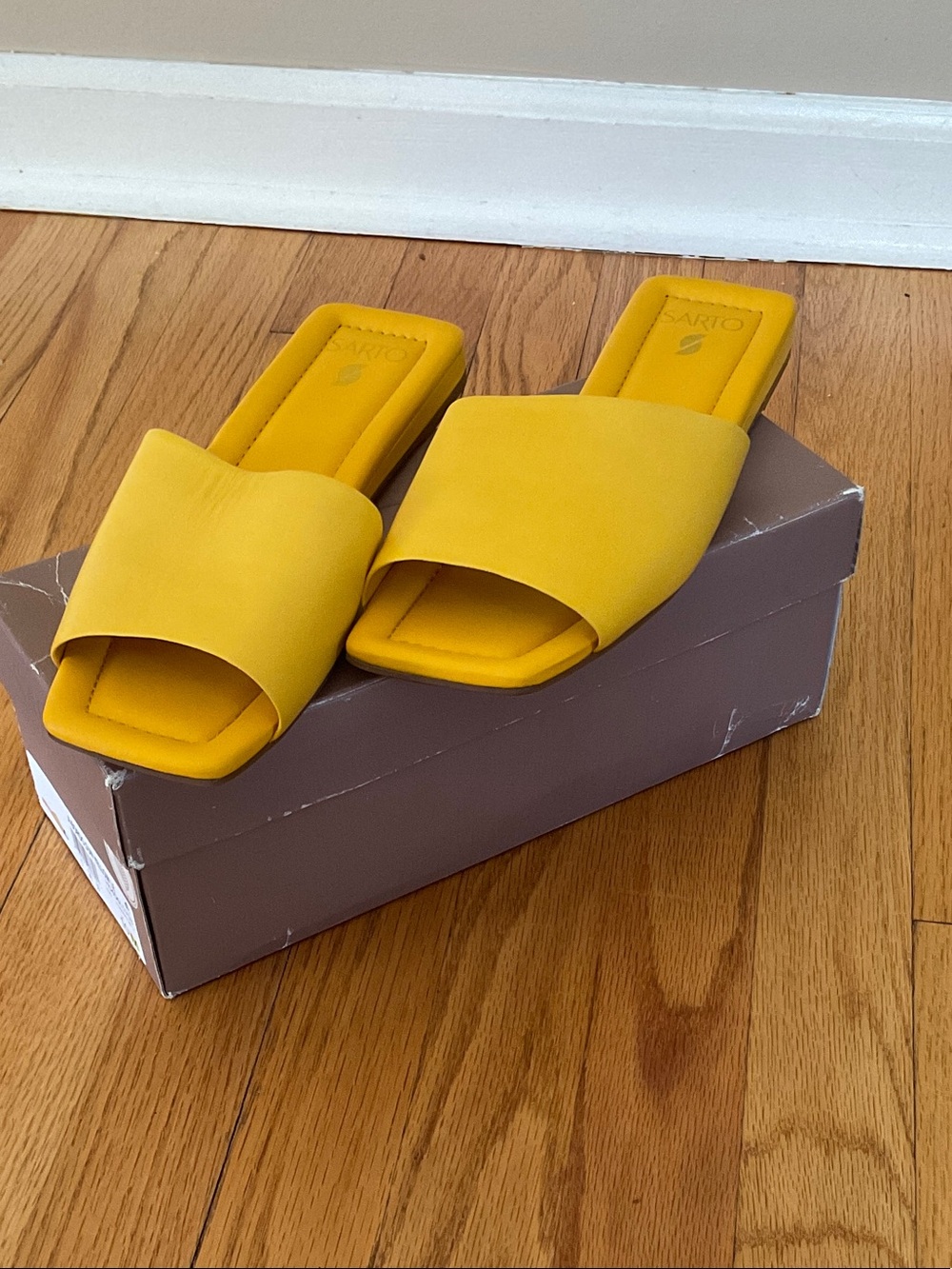 SARTO By Franco Sarto Bright Yellow Slide Sandals